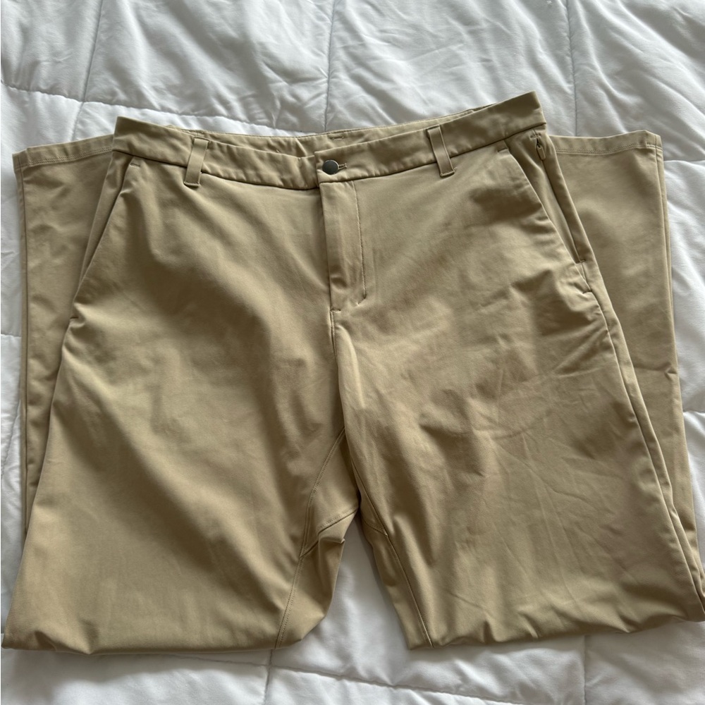 NWOT Lululemon ABC slim Trousers khaki 34/30